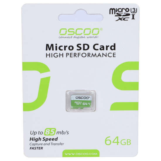 تصویر کارت حافظه microSDXC اسکو مدل High Performance کلاس 10سرعت UHS-I U3 85MBps ظرفیت 64 گیگابایت