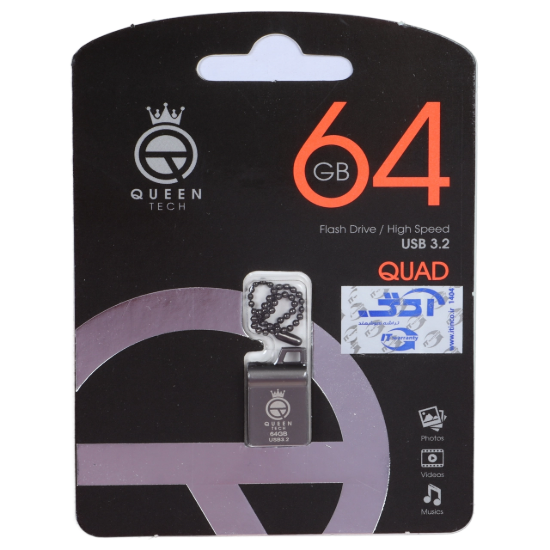 تصویر فلش مموری کوئین تک مدل QUAD USB3.2 ظرفیت 64 گیگابایت