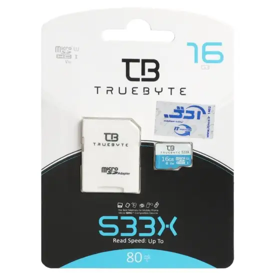 تصویر کارت حافظه microSDHC تروبایت مدل UHS-I U1 80MB/S-533X ظرفیت 16 گیگابایت