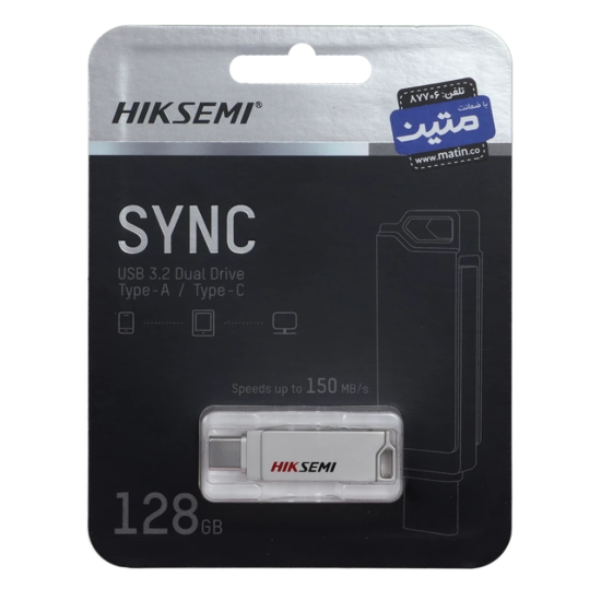 تصویر فلش مموری هایک سمی مدل Sync USB3.2 USB-C ظرفیت 128 گیگابایت