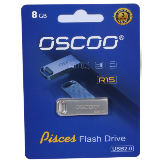 تصویر فلش مموری OSCOO USB2.0 مدل R15 ظرفیت 8 گیگابایت
