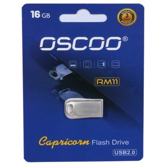 تصویر فلش مموری OSCOO USB2.0 مدل RM11 ظرفیت 16 گیگابایت
