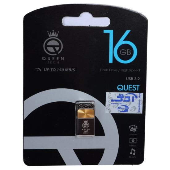 تصویر فلش مموری کویین تک مدل QUEST USB3.2 ظرفیت 16 گیگابایت
