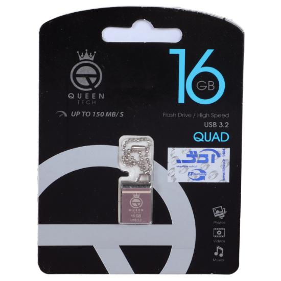 تصویر فلش مموری کویین تک مدل QUAD USB3.2 ظرفیت 16 گیگابایت