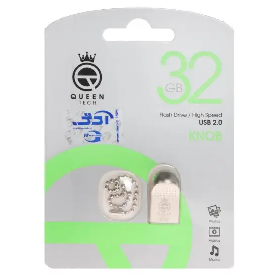 تصویر فلش مموری کویین تک مدل Knob USB2.0 ظرفیت 32 گیگابایت