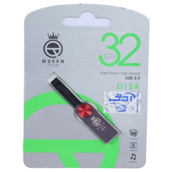 تصویر فلش مموری کویین تک مدل DISK USB2.0 ظرفیت 32 گیگابایت