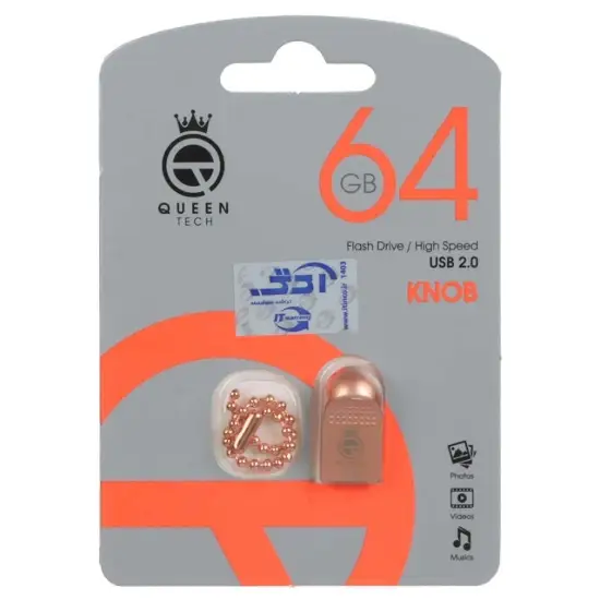 تصویر فلش مموری کویین تک مدل KNOB USB2.0 ظرفیت 64 گیگابایت