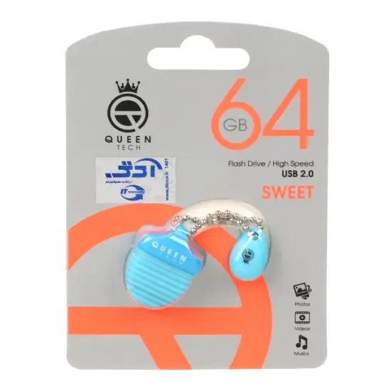 تصویر فلش مموری کویین تک مدل Sweet USB2.0 ظرفیت 64 گیگابایت