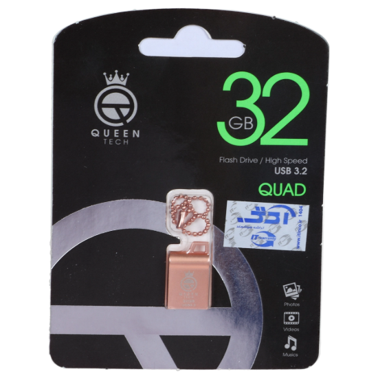 تصویر فلش مموری کویین تک مدل QUAD USB3.2 ظرفیت 32 گیگابایت
