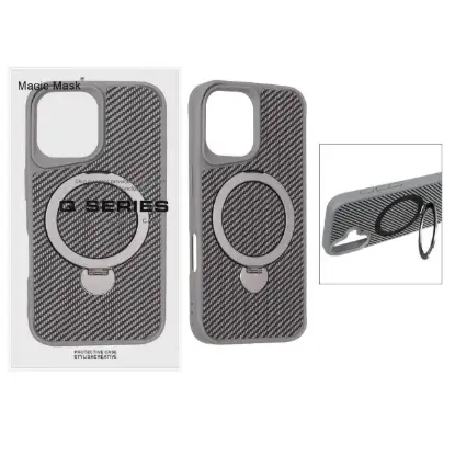 نمایش جزئیات قاب گوشی موبایل مجیک ماسک سری Q-Series مدل مگ سیف دار استندشو