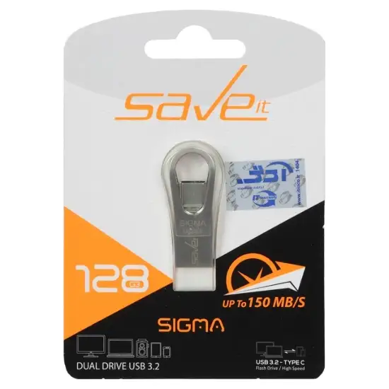 تصویر فلش مموری سیو ایت مدل Sigma USB3.2 USB-C ظرفیت 128 گیگابایت