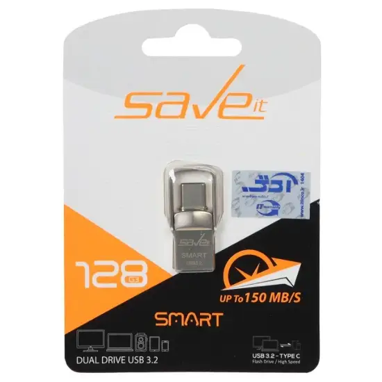 تصویر فلش مموری سیو ایت  مدل Smart USB3.2 USB-Cظرفیت 128 گیگابایت