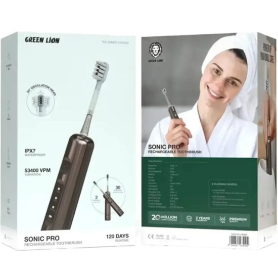 تصویر مسواک شارژی گرین لاین مدل Sonic Pro GNGTB14TBBR
