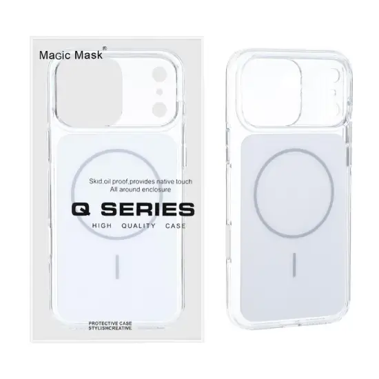 تصویر قاب گوشی موبایل مجیک ماسک مدل Q-Series لنز شفاف مگ سیف دار