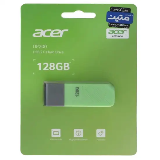 تصویر فلش مموری ایسر مدل UP200 USB2.0 ظرفیت 128 گیگابایت