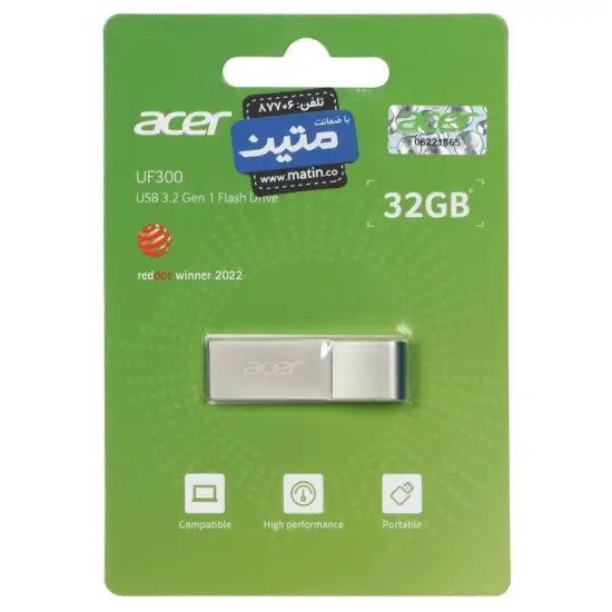 تصویر فلش مموری ایسر مدل UP300 USB3.2 ظرفیت 32 گیگابایت