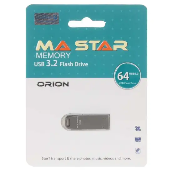 تصویر فلش مموری ام ای استار مدل Orion USB 3.2 ظرفیت 64 گیگابایت