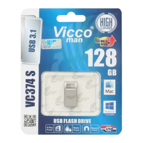 تصویر فلش مموری ویکومن مدل VC374 S USB3.1 ظرفیت 128 گیگابایت